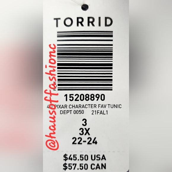 TORRID DISNEY Pixar Favorite Characters Tunic! NWT! - Picture 9 of 9